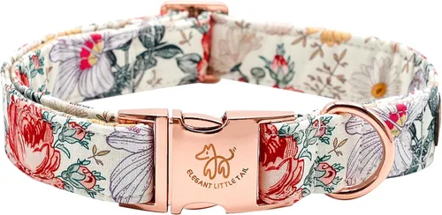 Miniatura 7 de Elegant little tail Collar para perro de Pascua, collar de perro con estampado de huevos de conejo, collar para mascotas, collar rosa para perros