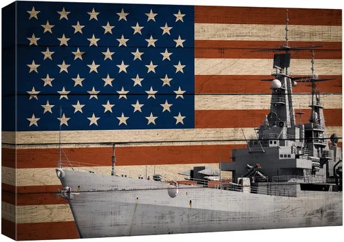 Miniatura 51 de wall26 Lienzo impreso para pared, panel de madera, bandera de Estados Unidos, historia educativa y escolar, arte moderno, nacional, clásico