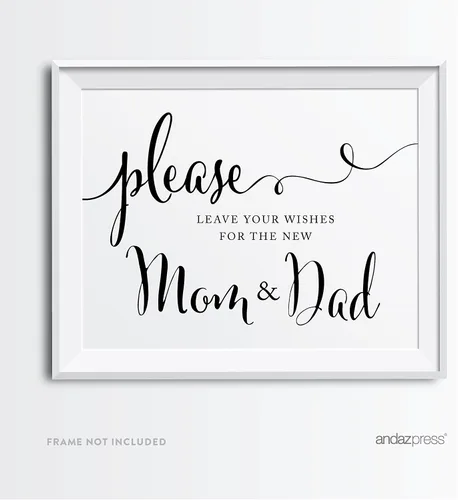 Miniatura 66 de Andaz Press Letreros de fiesta de boda, impresión formal en blanco y negro, 8.5 x 11 pulgadas, suite de novia, vestidor, paquete de 2