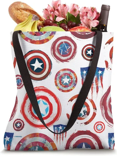 Miniatura 4 de Marvel Captain America - Bolsa de mano con patrón de escudo