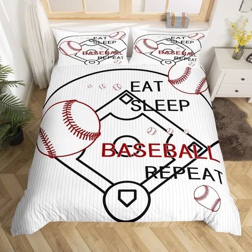 Miniatura 37 de jejeloiu Juego de ropa de cama de fútbol para niños, tamaño individual, juego de funda de edredón de fútbol para niños y niñas, funda de edredón