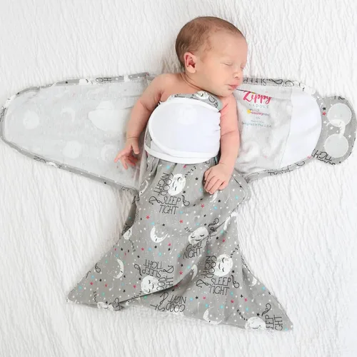 Miniatura 8 de SleepingBaby Zippy - Manta de transición para recién nacido, 100 % algodón, con cremallera inferior, segura, transpirable para un sueño más seguro