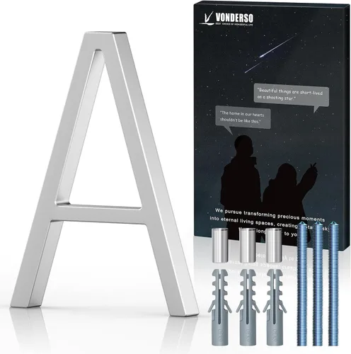 Miniatura 44 de VONDERSO Números flotantes de casa de 5 pulgadas para exteriores, números de dirección modernos de metal antioxidante (3), números de buzón Negro 3