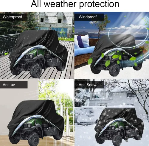 Miniatura 7 de UTV - Funda impermeable y resistente, para todo tipo de clima, para vehículos utilitarios compatibles con Kawasaki Mule Honda Pioneer Yamaha Rhino