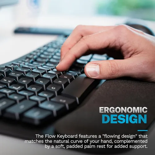 Miniatura 2 de JLab Flow - Paquete de teclado y mouse, Bluetooth inalámbrico o USB-C, botón AI, perilla de medios inteligentes, mouse ambidiestro, negro