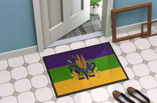 Miniatura 4 de Caroline's Treasures 8387MAT - Tapete con máscara de Mardi Gras de 18 x 27 pulgadas, tapete para puerta delantera, para interiores y exteriores