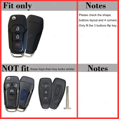 Miniatura 2 de Funda híbrida de 2 capas para llavero de carbono para Ford F150 F250 F350 F450 F550 Explorer Ranger Escape