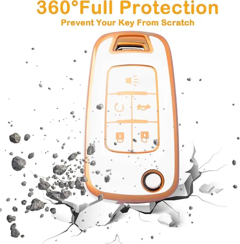 Miniatura 19 de XIYANG TRADE Funda para llavero Chevy con llavero, funda de TPU suave para llave de protección completa para Camaro Cruze Equinox Malibu Impala