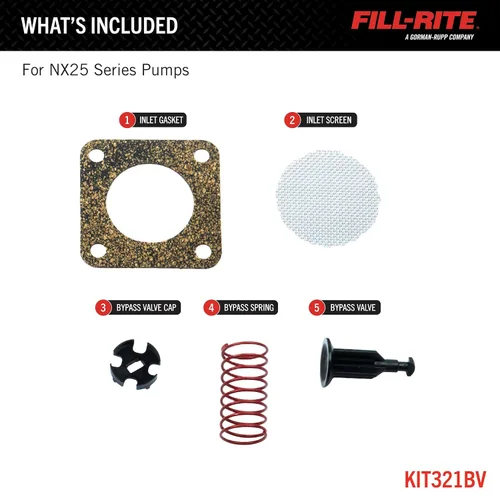 Miniatura 2 de Fill-Rite Kit de servicio de bypass KIT321BV para la serie NX3200
