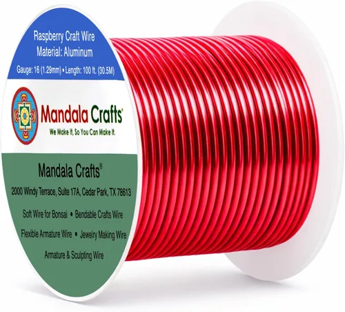 Miniatura 348 de Mandala Crafts - Alambre de aluminio anodizado de 8 calibre para hacer joyas - 9.75 m de alambre flexible negro colorido - Flexible para bonsái