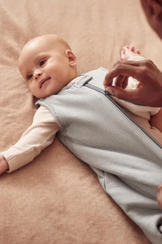 Miniatura 2 de MORI Saco de dormir unisex acanalado para bebé con cremallera frontal, cómodo y ajustable, saco de dormir de 1.5 TOG para niños y niñas pequeños