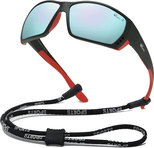 Miniatura 14 de Bevi Gafas de sol deportivas polarizadas ultraligeras TR90, lentes de montura flexibles y duraderas para hombres y mujeres Azul