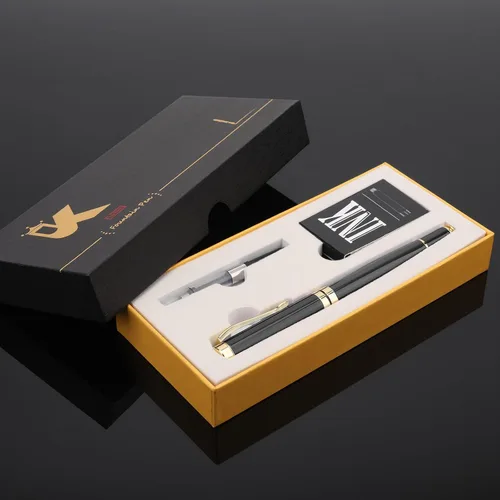 Miniatura 2 de Tiankool Pluma Estilográfica de Lujo, Plumín Fino, Exquisito Juego de Regalo de Plumas para Hombres y Mujeres - Incluye 10 Cartuchos de Tinta y Negro