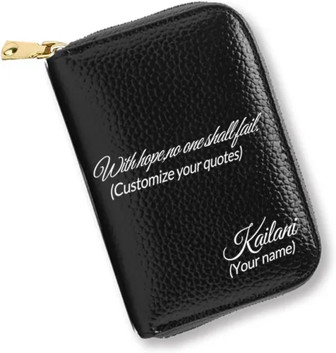 Miniatura 9 de Soporte para tarjetas de crédito, elegante cartera delgada para mujer con bloqueo RFID, perfecta para negocios y uso diario, mantiene tus