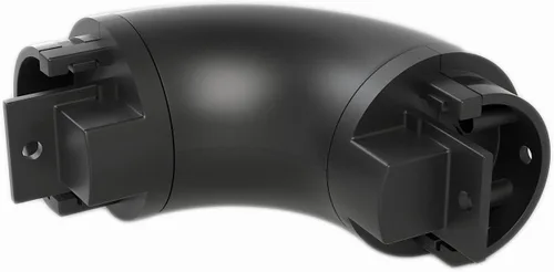 Miniatura 3 de Curva de 32 grados para escaleras estándar, acabado en negro satinado, clip en su lugar con juego de tornillos, solo para sistema de barra de mano