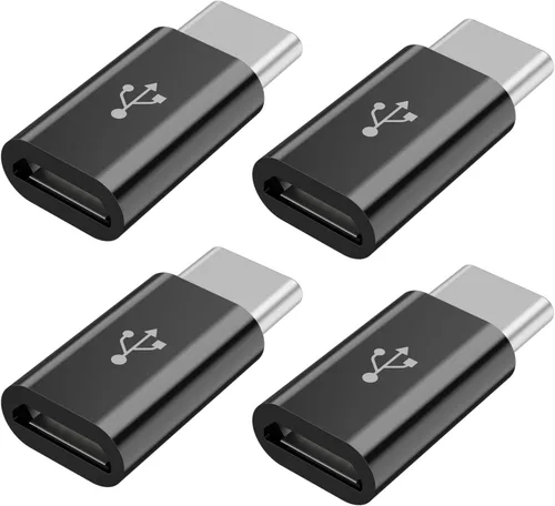 Miniatura 6 de Paquete de 4 adaptadores micro USB a USB C, adaptador Micro-USB hembra a USB-C macho OTG compatible con iPhone 15 16 17, Samsung Galaxy S10 S9 S8
