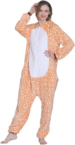 Miniatura 2 de Pijama de Halloween para adultos, pijama de ciervo con capucha, unisex, de una pieza, ropa de dormir de Navidad para el hogar