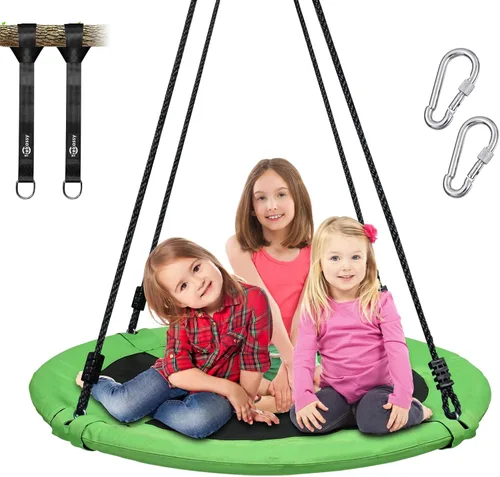 Miniatura 13 de Trekassy - Columpio de árbol de 40.0 in, soporta 700 lb, para niños, adultos, 900D, Oxford, resistente al agua con 2 piezas de correas para colgar