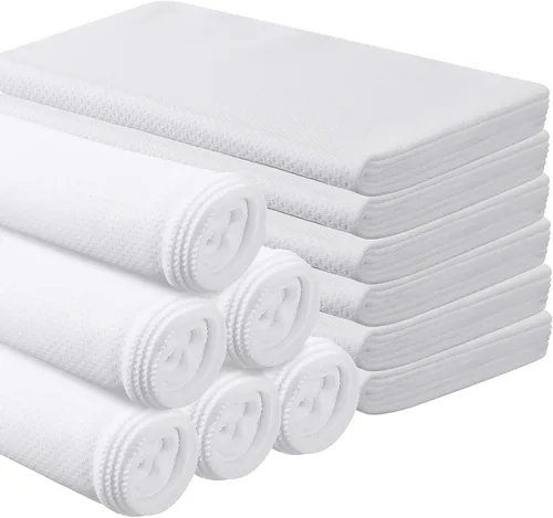BBTO 12 toallas refrescantes por sublimación a granel para deportes de 40 x 12 pulgadas, toalla blanca de sudor de golf, toalla de gimnasio,