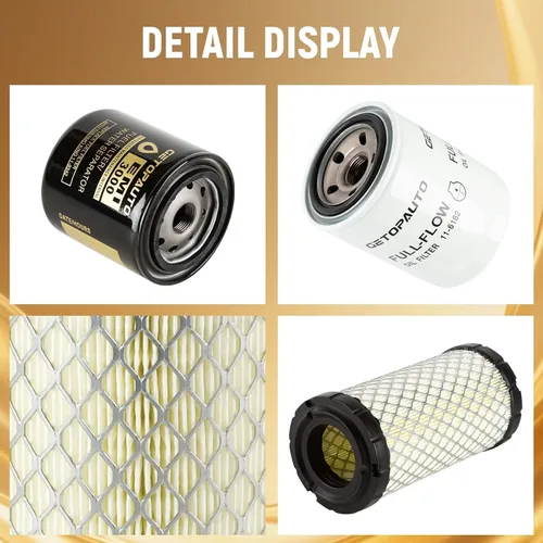 Miniatura 5 de GETOPAUTO 11-6182 11-9059 11-9342 Kit de mantenimiento del filtro de aire de combustible de aceite compatible con Thermo King Tripac APU o Evolution