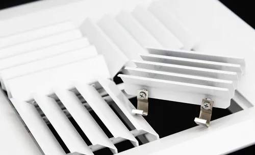 Miniatura 7 de HVAC Premium Rejilla de aire HVAC de techo ajustable de aluminio extruido de 18 '' de ancho x 18 '' de alto – intercambiable: 1 vía