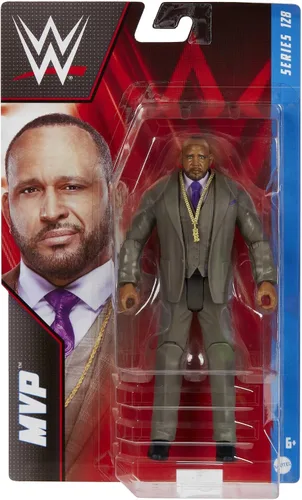 Miniatura 5 de Mattel WWE - Figura de acción básica MVP, serie 128, coleccionable de 6 pulgadas para edades de 6 años en adelante