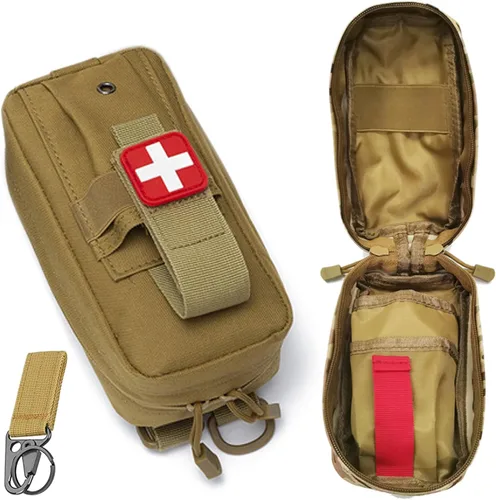 Soporte para torniquetes, bolsa táctica portátil de primeros auxilios con sistema Molle IFAK bolsa médica, kit de emergencia EMT Med para acampar y