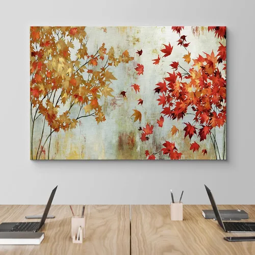 Miniatura 3 de SIGNFORD Lienzo decorativo para pared de sala de estar, dormitorio, hogar, obras de arte, bosque abstracto, listo para colgar, 16 x 24 pulgadas