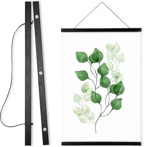 Miniatura 8 de WITCOLOR - Marco magnético para colgar pósteres, 24 x 36, 24 x 30, 24 x 16, 24 x 18 pulgadas, diseño de madera clara, lienzo, con imán, kit