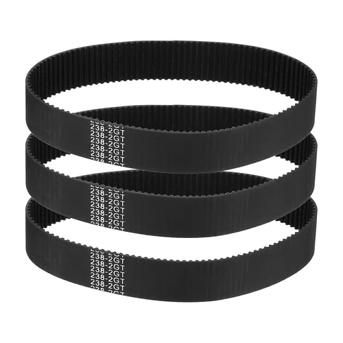 Miniatura 66 de MECCANIXITY 3.780 in GT-2 correa dentada, 5pcs 0.354 in ancho 0.079 in paso impresión 3D GT-2 correa dentada caucho de bucle cerrado, negro
