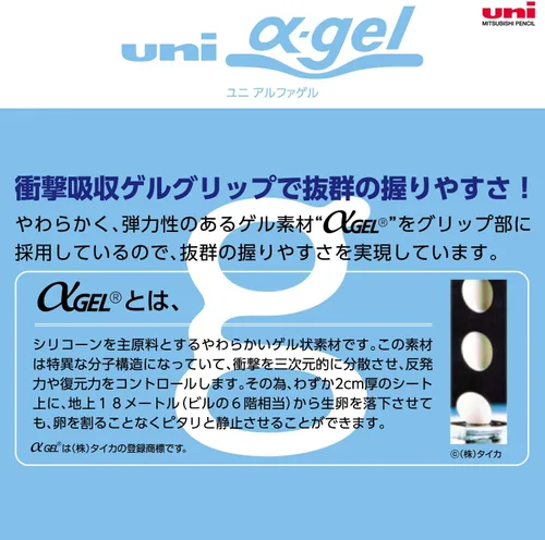Miniatura 7 de Uni Alpha-Gel Shaker - Lápiz mecánico de 0.020 in con agarre firme, pistola metálica (M5619GG1P.43)