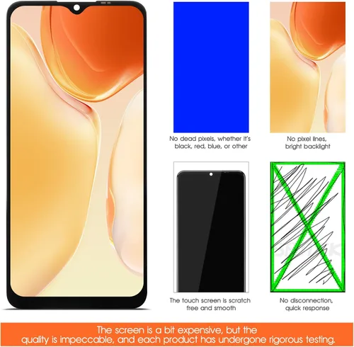 Miniatura 6 de Pantalla para TCL 4X 5G Reemplazo de pantalla para TCL T601DL CD Pantalla 4X 5G Pantalla táctil Digitalizador Asamblea Piezas de reparación (negro)