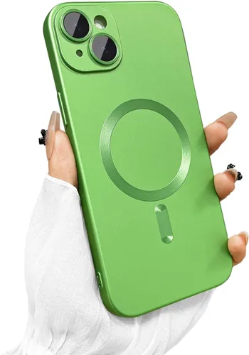 Miniatura 9 de ankofave Funda Magnética para iPhone 14 Plus para Mujeres, Funda Resistente Mate de Lujo Diseño Suave Metálico con Protector de Lente de Cámara