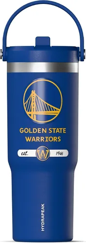 Miniatura 23 de Hydrapeak x NBA Vaso Nomad con Licencia Oficial de Phoenix Suns de 32 oz con Asa y Tapa con Popote, Botella de Agua de Acero Inoxidable a Prueba