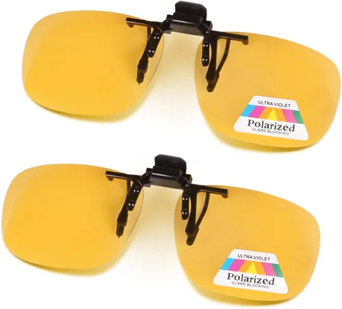 Miniatura 11 de FONHCOO Gafas de bloqueo de luz azul con clip, paquete de 2 gafas de juego para mujeres y hombres, lentes transparentes abatibles, lentes de luz