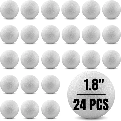 Miniatura 35 de Hygloss Bolas redondas de espuma para manualidades 6 piezas de espuma blanca de 3.8 pulgadas (XPS) para artes, pequeñas bolas de espuma