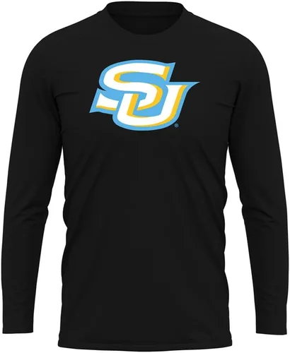 Miniatura 90 de Camisa deportiva de manga larga oficial de la NCAA Collegiate para hombre, colección negra con logotipo primario