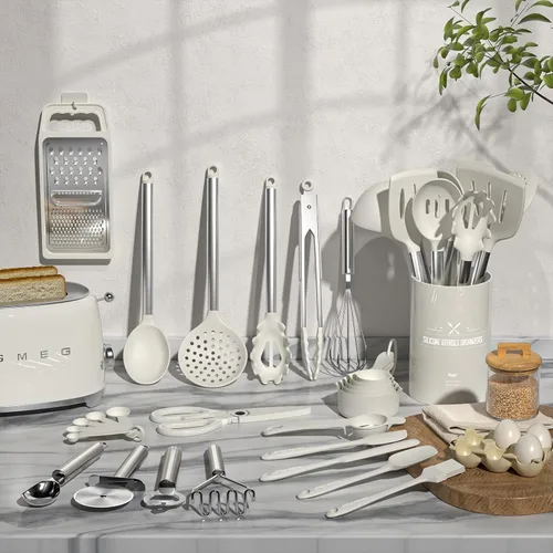 Miniatura 5 de Juego de Utensilios de Cocina - Umite Chef 34 Piezas Juego de Utensilios de Cocina de Silicona para Utensilios de Cocina Antiadherentes - Juego