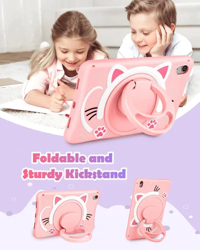 Miniatura 5 de Wazzasoft para iPad A16 Funda/Funda de 10ª Generación - Funda de Tablet de Silicona Suave para iPad 11 11 Pulgadas/10 10.9 Pulgadas Funda para Rosa