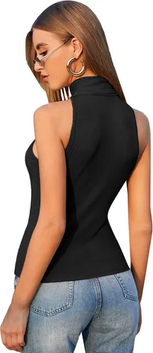 Miniatura 2 de Verdusa Camiseta sin mangas con cuello de tortuga para mujer