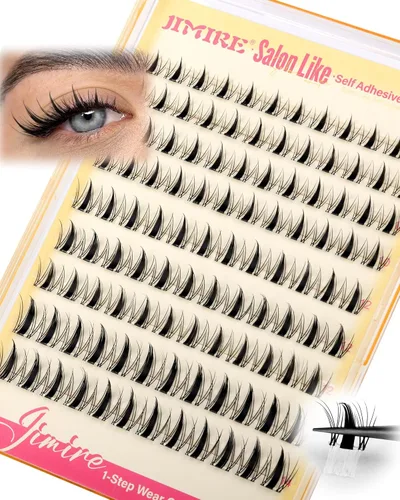 Miniatura 21 de JIMIRE Pestañas postizas de aspecto natural, pestañas postizas esponjosas y finas, pestañas de ojo de gato con banda fina, pestañas postizas