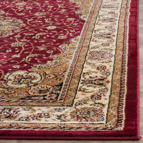 Miniatura 4 de Safavieh colección Lyndhurst LNH329A, tapete tradicional alargado Medallion color negro y marfil, de 2'3" x 12'., Polipropileno, Rojo/marfil