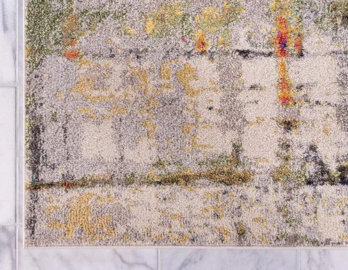 Miniatura 9 de Tapete abstracto Unique Loom, colección Estrella, moderno, multiárea, Polipropileno, Gris