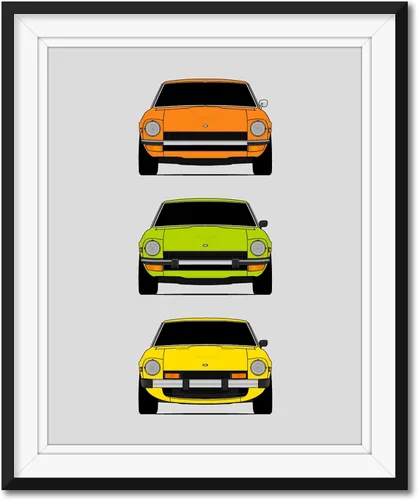 Custom Car Posters Póster hecho a mano compatible con Datsun 240Z 260Z 280Z, generaciones e impresión de Datsun S30/Nissan S30 (Nissan Fairlady Z),