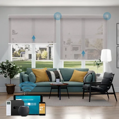Miniatura 17 de Cortinas enrollables inteligentes de filtrado de luz motorizadas compatibles con HomeKit, persianas inteligentes para ventanas con 1% de apertura