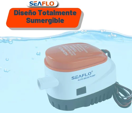 Miniatura 5 de SEAFLO Bomba de sentina automática serie 06 – 12 V CC, 750 GPH, interruptor de flotador integrado, totalmente sumergible, construcción duradera