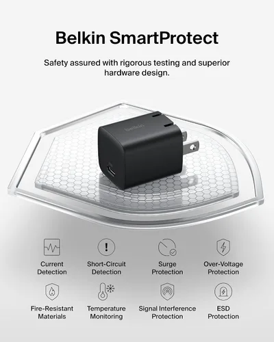 Miniatura 5 de Belkin Bloque de Carga USB C 25W (Paquete de 2) Incluye Cable USB C - Carga Rápida PD3.0 PPS para Samsung Galaxy S25, S24, Apple iPhone 17, Air