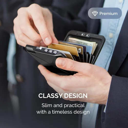 Miniatura 5 de ÖGON -DESIGNS- The First Pocket Size Vault - Cartera de código de aluminio para tarjetas y billetes, con cerradura con un código de 3 dígitos
