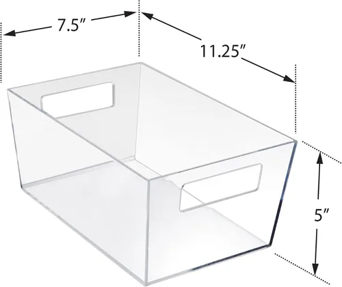 Miniatura 2 de Azar Displays 556237 - Organizador grande de plástico transparente con asa, almacenamiento de despensa, organizador de cocina y refrigerador