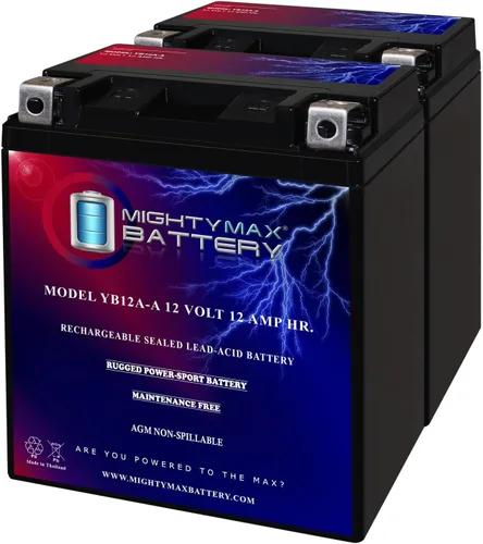YB12A-A - Batería de repuesto de 12V 12AH compatible con YB12A-B YB12AL-A - 2 unidades